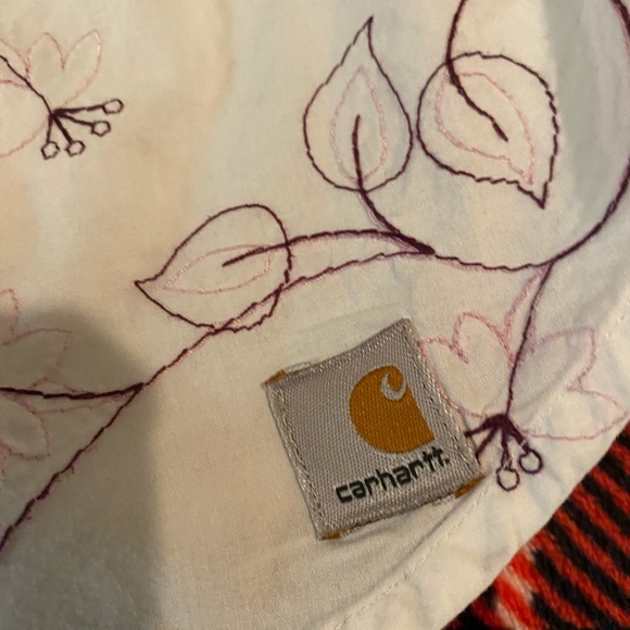 Carhartt Cream and Purple Floral Women's Shirt size 20 - Picture 4 of 5